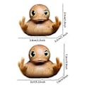 Miniatyrbilde 2 av 5: Morsom Resin Andefigur med Langfinger, Unike Andefigur-spøkegaver med Langfinger, Mini Andeornament for Hjemmekontor Skrivebordsdekor -NMAOV (Small)