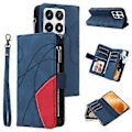 Miniatyrbillede 1 af 5: KT Multi-Function Series-5 Til Xiaomi 14T Pro Etui Lynlås Pung Læder Telefon Cover Stativ (Style E)