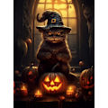 Pikkukuva 1 / 5: 30*40cm DIY Halloween timanttimaalaus tarvikkeet, Ghost Cat 5D