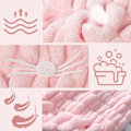 Miniatyrbillede 3 af 5: 2 stk. Tørrehårshætte Mikrofiber Hurtigtørrende Håndklæde Hat med Klip