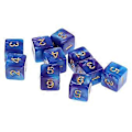 Pikkukuva 4 / 5: 10 KPL D6 Monitahoiset Nopat DND-peliin (Sininen Violetti)