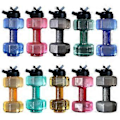 Miniatyrbillede 5 af 5: Stor Kapacitet Kop Dumbbell Form Drikkevandsflasker Vægtstang Kedel Kropstræningsflaske () til Udendørs Campingrejser (2200ML Sort)