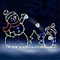 Miniatyrbilde 1 av 4: LED snømann julelys, utendørs julepynt, amerikanske julelys