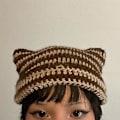 Pikkukuva 4 / 5: Neulotu Neulelippis Naisille Grunge-Asusteilla - Vintage ja Löysä Hattu ( )