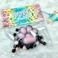 Miniatyrbillede 4 af 5: Taba Cat Squishy Legetøj, Kattepoter Mochi Squishy Stressaflastende Squishies (Sort Pink)