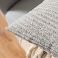 Miniatyrbillede 3 af 5: 2PC Sofa 45x45cm Lysegrå Fløjls Pudebetræk Skandinavisk Dek