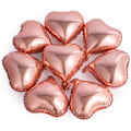 Miniatyrbillede 1 af 5: 10 stk. Rose Gold Hjerte Ballon, Hjerteformede Balloner, Hjerteformet