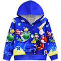 Miniatyrbillede 1 af 3: Super Mario Bros Full Zip Hoodie 3D Digital Trykt Jakke Kappe Børn Langærmet Tegneserie Afslappet Hættetrøje Fødselsdagsgave (6-7 År A)
