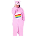 Miniatyrbild 1 av 5: Björn Onesie Pyjamas Vuxen Cosplay Djur Hemmakläder Sovkläder Jumpsuit Kostym För Kvinnor Män (M Rosa)
