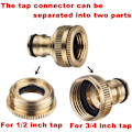 Miniatyrbillede 3 af 5: Messing 3/4'' og 1/2'' BSP 2-i-1 Skrue-i Vandhane Næse Flow