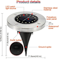 Miniatyrbilde 2 av 4: [4-pakning] Solcelle-jordlamper, 8 LED-solcelle-jordlamper