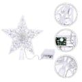 Miniatyrbilde 2 av 3: Juletrær Topper Stjerne Tre Topper Rhinestone Julestjerne Lys Juletrær Stjerner Julebord Dekorasjon Ornament Party Prop ( Blå Lys