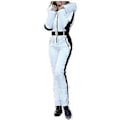 Miniatyrbillede 1 af 5: Dame Vinter Vandtæt Ski Snowboard Sportstøj Dragt Hætte Foxs Pels Jumpsuit (L Hvid)