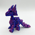 Miniatyrbillede 1 af 3: 3D-Printet Drage med Leddede Led til Voksne, 3D-Printet Dinosaur Fidget Legetøj Dekoration til Stressaflastning Triceratops
