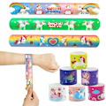 Miniatyrbilde 2 av 3: 24 stk Slap Snap Armbånd (Enhjørningen), Slap Bands for Kids, Mult