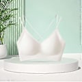 Pikkukuva 3 / 5: Naisten rintaliivit Jelly Strip -tuki T-paita Rintaliivit Alusvaatteet Push up -rintaliivit Pehmustetut Braletit (XL Valkoinen)