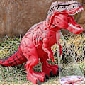 Miniatyrbilde 4 av 5: Simulert T-Rex Dinosaur Leke som Går, Brøler, Leg-ger Egg og Projiserer Lysbilde på Gulvet - Perfekt Gave til Gutter og Jenter (blå)