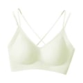 Miniatyrbild 3 av 5: Dam BH Jelly Strip Support T-shirt BH Underkläder Push up BH Vadderade Braletter(M Grön)