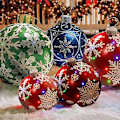 Miniatyrbild 3 av 5: 60cm Julpynt Uppblåsbara Dekorerade Bollar Jul Klot Utomhus PVC Juldekoration Leksak Boll Navidad Träd Dekorationer Blå Snöflinga