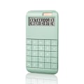 Miniatyrbillede 1 af 5: Grøn skrivebordslommeregner standardfunktion, 12-cifret stort LCD-display
