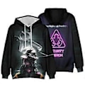 Miniatyrbillede 1 af 2: Five Nights at Freddy's 3D Printet Børne Hoodies Hættetrøje Casual Sweatshirt Langærmet Trøje Jumper Tops (6-7 År C)