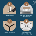Miniatyrbillede 3 af 5: (2 stropper) Sorte sengeplade suspender stropper - Crisscross sengeplade