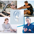 Pikkukuva 5 / 5: Langattomat kuulokkeet, Bluetooth-kuulokkeet, pitkä toistonaika latauksella