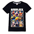 Pikkukuva 1 / 2: Roblox-Painettu Lasten T-paita Peli pelaajille Pojat Tytöt Kesä Lyhythihainen Tee-paita (9-10 vuotta Musta)