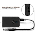 Pikkukuva 2 / 5: Bluetooth 5.0 -lähetin ja vastaanotin, 2-in-1 langaton Bluetooth-sovitin, matalan latenssin Bluetooth-ääniadapteri televisioille, autoille ja kotiteatterijärjestelmille