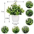 Miniatyrbillede 2 af 4: Kunstige Planter Små Kunstige Planter Sorte Badeværelsestilbehør Bruges til Badeværelse, Hjem, Kontorbord, Indretning