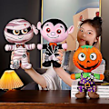 Miniatyrbild 2 av 4: Halloween-presenter Simulation Halloween Plyschdocka Mjuk Bekväm Hudvänlig Plyschleksak För Barn (A4)