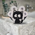 Miniatyrbillede 5 af 5: (Sort) Toiletrulleholder Metal Papirholder Killing Formet Papir