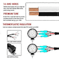 Miniatyrbillede 3 af 5: LED lysbjælke ledningsnet kit 480W 14 AWG LED ledningsnet