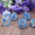 Miniatyrbillede 3 af 5: 7 stk D20 Polyhedriske Terninger Glitter Dobbelt Farver 20-sidede Terninger Bordspil til Bar Pub Klub Fest