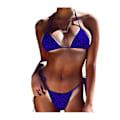 Miniatyrbild 1 av 5: Flickors badkläder leopardmönster sexig flerfärgad fyllig flickor delad plus size bikini badkläder 5xl Blå