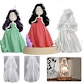 Miniatyrbillede 2 af 5: Sød Pige Prinsesse Silikonform 3D Lysform Genanvendelig Fondantforme Slik Chokoladeform Støbningsform til DIY Håndværk Hjem Kunst Dekoration