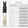 Miniatyrbillede 2 af 2: Kvinders 1920'er Flapper Kjole Lang Frynset Great Gatsby Kostume Kjole 20'er Vintage Fest Sequins Perler Vintage Kjoler (XL Beige)