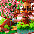 Miniatyrbillede 4 af 5: 1PC Mini Kirsebær Blomstre Bonsai Træ Byggeklodser Sæt, Sakura B