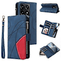 Miniatyrbillede 1 af 5: KT Multi-Function Series-5 Til Xiaomi 14T Etui Lynlås Pung Læder Telefon Cover Stativ (Style E)