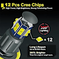 Pikkukuva 3 / 5: H8-ajovalolamppu 6000K 120W LED Angel Eyes -valot Canbus E60 E61 E63 X5 E70 X6 E71 E90 E91 E92 E93 M3 E89 E82