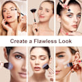 Miniatyrbillede 5 af 5: Bærbart makeup børste sæt (sort), 10 stk. marmor makeup børste