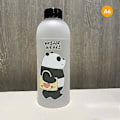 Pikkukuva 4 / 5: 1000ml Söpö Panda-Karhu Muovikuppi Läpinäkyvä Pakkasenpehmeä Piirretty Vesipullo (A6(1000ml))