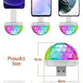 Miniatyrbillede 5 af 5: Mini diskokuglelampe USB, diskokugle LED-festlampe stemmestyret diskofestlys musikstyret diskolys effekter diskolys til børn
