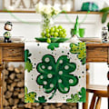Pikkukuva 2 / 5: Artoid Mode Vesipensseli Shamrock Pyhän Patrickin Päivän Pöytäliina, Kausikevätloma Keittiön Ruokapöydän Koristelu Sisä- ja Ulkokäyttöön Kotijuhliin