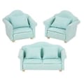 Miniatyrbild 1 av 5: 3-pack 1:12 Mini Dockhus Rutig Soffa Kudde Set Tillbehör Rum Möbel Leksak (Färgglad)