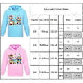 Miniatyrbillede 2 af 2: LANKYBOX Trykte Drenge Piger Sød Hoodie Jumper Langærmet Hættetrøje Efterår Vinter Sweatshirt Topper (7-8 År Sort)