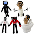 Miniatyrbilde 1 av 2: Skibidi Toilet Plussj Leke Speakerman Bosser Morsom Stoffdyr Dukke (Stil 2)