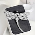 Miniatyrbilde 2 av 3: Dragonfly Brosje med Rhinestone Krystall Brosje Dyr Nål for Kvinner