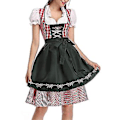 Pikkukuva 2 / 5: Uusi naisten saksalainen Oktoberfest-asu, perinteinen baijerilainen olut-Fraulein-karnevaali-palvelijan mekkoasu (M tummanvihreä)
