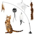 Miniatyrbild 1 av 5: Katt Leksaksutrustning För Kattunge Lek Jaga Träning Sugkopp Hållbar Kreativ 6st/set Rolig Interaktion Fjäder Fågel( )